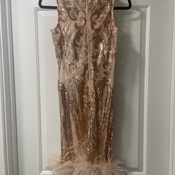 Beautiful never worn, sparkle sheer cocktail dress. Size 6-8 - Picture 3 of 5